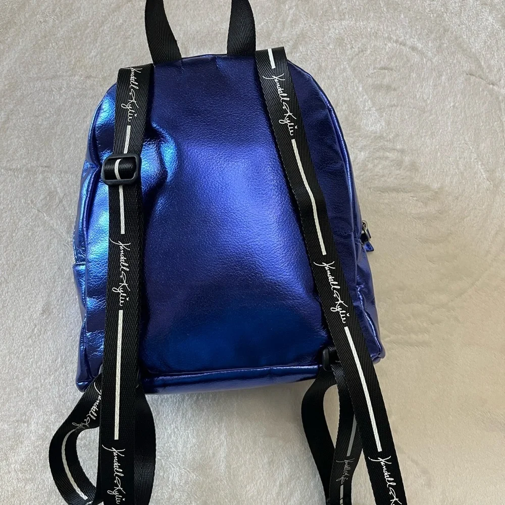 Kendall & Kylie Metallic Royal Blue Mini Backpack
